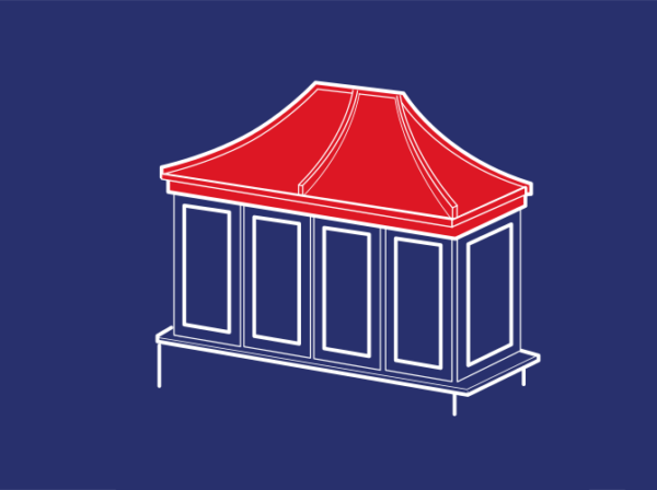 GRP Curved Bay Window Roof